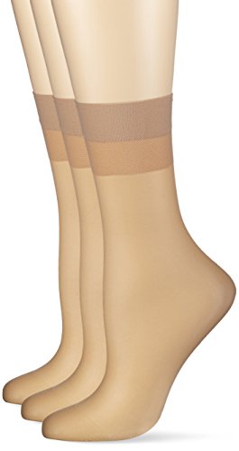 Hudson 030044 Calcetines, 15 DEN, Beige (Teint 0010), 39-42 (Pack de 3) para Mujer