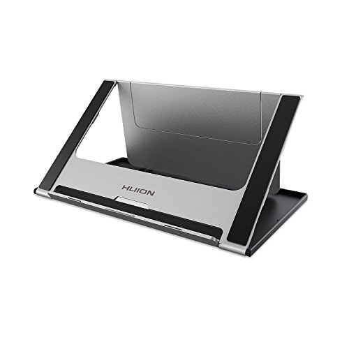 HUION Soporte de escritorio portátil Soporte plegable Soporte de escritorio ajustable de múltiples ángulos Tableta gráfica universal de hasta 18 "de longitud, perfecta para Kamvas 16, Kamvas Pro 16