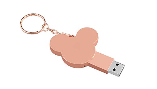 Hunterace Mikey Llavero con Forma de corazón con Memoria USB de Alta Velocidad Oro Rosa 64 GB