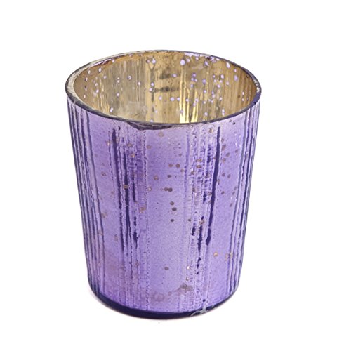 Insideretail – Wedding Tealight Holders, Cristal, Purple, 7 x 7 x 7 cm, 12 Unidades de Medida