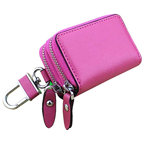 iSpchen Bolso Para Llaves de Coche Estuche Para Llaves de Cuero, Bolso Portátil Para Llaves de Coche Llavero Para Coche Porta Monedas Estuche Para Cremallera Bolso Con Control Remoto