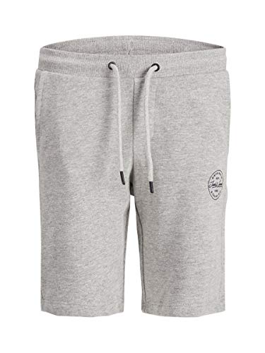 Jack & Jones Junior Jji Shark Jjsweat Shorts Viy Jr Noos Pantalones Cortos Informales, Melange Gris Claro, 140 para Niños