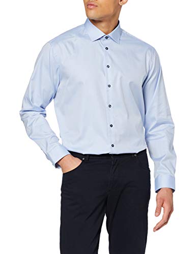 Jacques Britt COMO Mix (106) Camisa de Oficina, Azul (Hellblau 11), M para Hombre