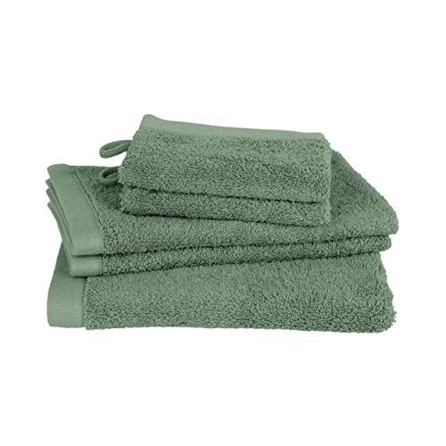 Juego de toallas Clarysse de 5 piezas, juego de toallas de baño de calidad superior, 100% algodón peinado, calidad de hotel, set de baño, marca belga, 500 g/m2, color gris