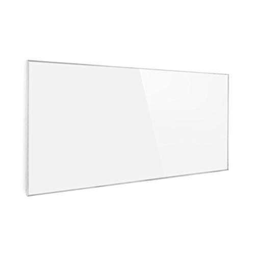 KLARSTEIN Wonderwall - Calefactor infrarrojo, Calefactor portátil, Tecnología de Cristal de Carbono, Programable, Autoapagado, para alérgicos, IP24, Panel de 60 x 120 cm, 720 W, Blanco