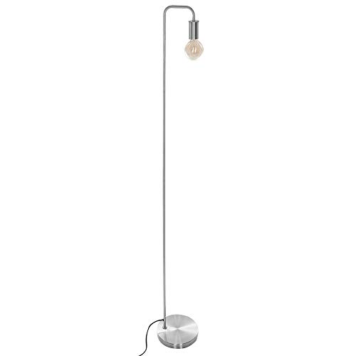 Lámpara de pie de metal – Estilo simple y moderno – Altura 150 cm (Plateado)
