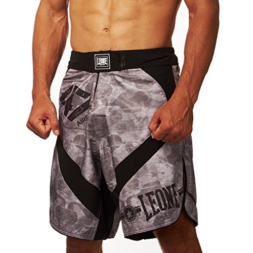 LEONE 1947 Air Force 47 Pantalones Cortos MMA, Unisex Adulto, Grigio Mimetico, S