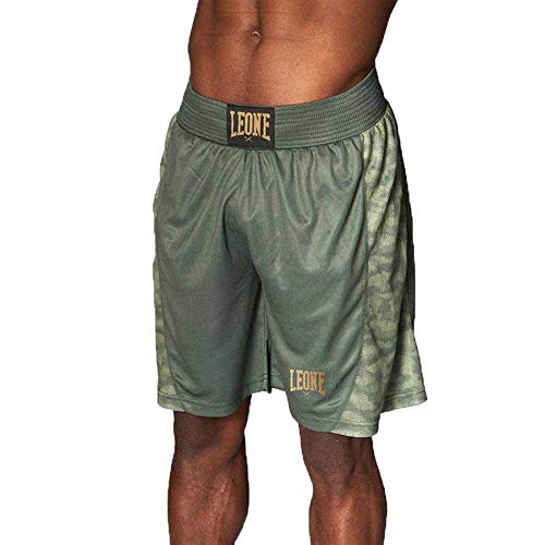 Leone 1947 - Pantalones Cortos de Boxeo, para Hombre, Hombre, AB217, Verde Mimetico, M