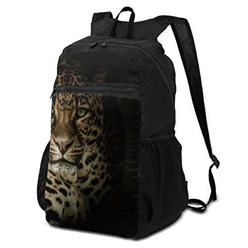 Lesif Mochila plegable ultraligera para senderismo y acampada al aire libre (vista Leopard Predator Glance)