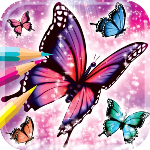Libro de colorear de mariposa