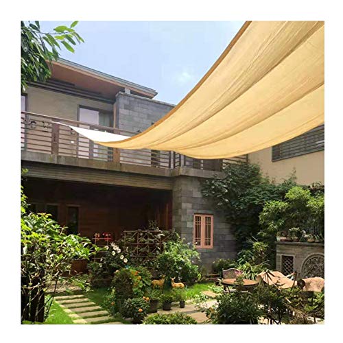 LJIANW Malla Sombra De Red 90% Bloqueador Solar Panel De Sombra Toldos De Jardín, Borde Grabado con Ojales Jardín Pantallas De Privacidad For Balcón Patio, 22 Tamaños (Color : Beige, Size : 2x5m)