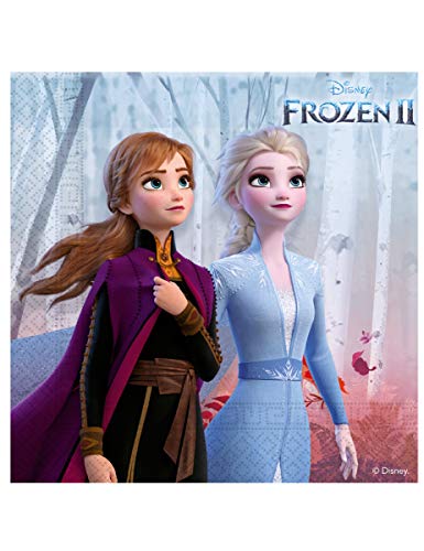 Lote de 16 servilletas de papel de Frozen 2 (25 x 25 cm)