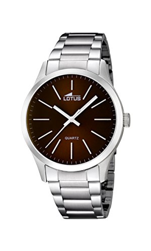 Lotus 15959/2 - Reloj de Cuarzo para Hombre, con Correa de Acero Inoxidable, Color Plateado