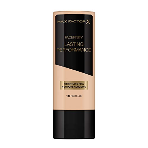 Max Factor Lasting Performance Base de Maquillaje Líquida Tono 102 Pastelle, 35 ml (el paquete puede variar)