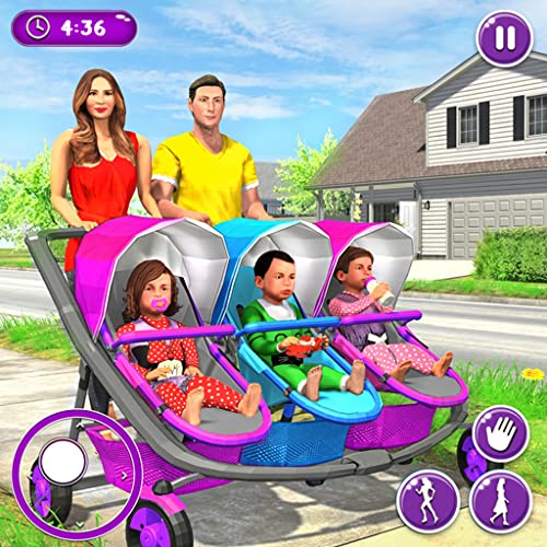 New Mother Baby Triplets Family Simulator