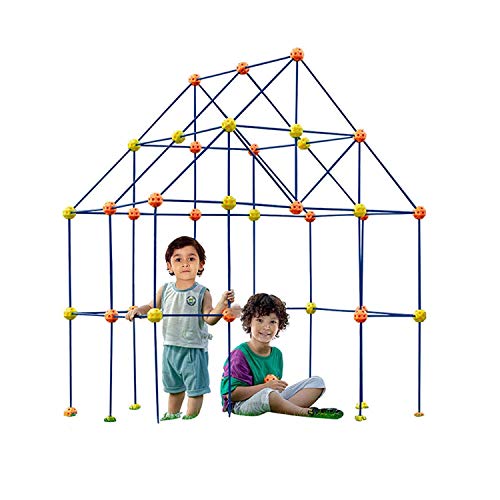 Newest Upgrade Fort Building Kit,158 Pcs Creative Fort Building Set Play,Kids Construction Tower Building Toys, DIY Building Castles Tunnels Play Tent Rocket Tower Indoor & Outdoor