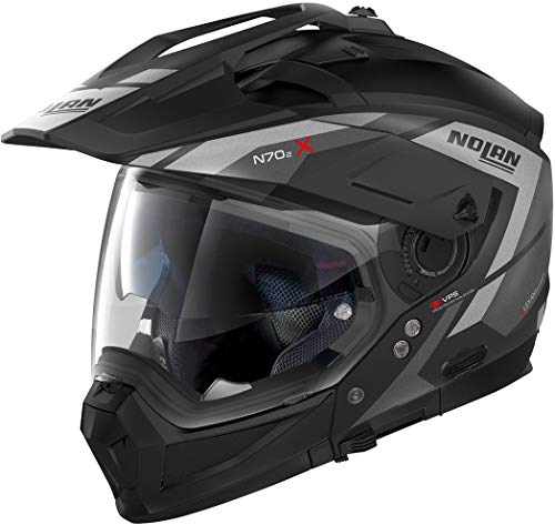 NOLAN N70-2 X Grandes Alpes L Casco, Hombre, Negro (Flat Black)