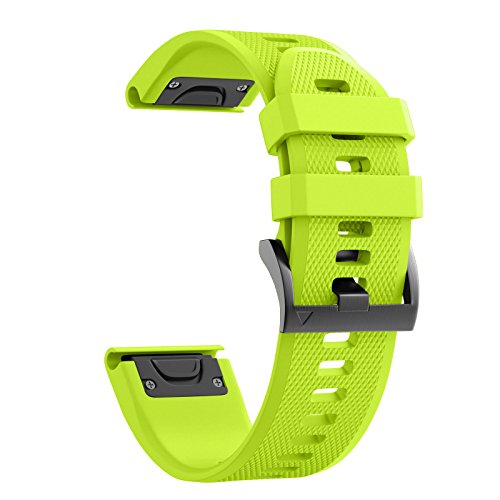 NotoCity Garmin Fenix 3 Correa, Silicona Reemplazo Correa para Garmin Fenix 5X/Fenix 5X Plus/Fenix 6X/Fenix 6X Pro/Fenix 3/Fenix 3 HR, Easy-Fit, no Adapta a Fenix 5