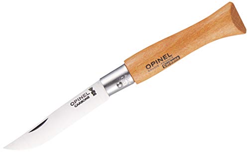 Opinel O111050 Navaja de Acero al carbón, Unisex, Beige, 6 cm