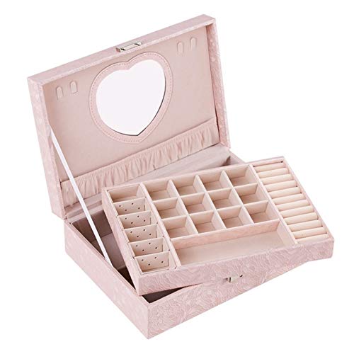 Organizador de Caja de joyería Organizador de joyería Caja de joyería Grande de Alta Capacidad Joyería de caseta Maquillaje Maquillaje Maquillaje Organizador Caja de Viaje de Belleza de Cuero