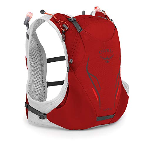 Osprey Duro 6 Unisex Running Hydration Pack with 2x 500ml Hydraulics™ Soft Flasks - Phoenix Red (M/L)