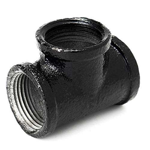 Otros accesorios 1/2 pulgada 20 mm tubería de hierro negro rosca T montaje calle hogar fontanería conector