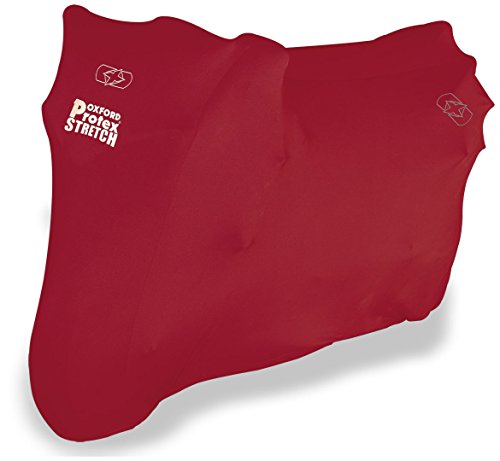 OXFORD Protex - Funda de Ajuste elástico para Motocicleta para Interior, Color Rojo, XL