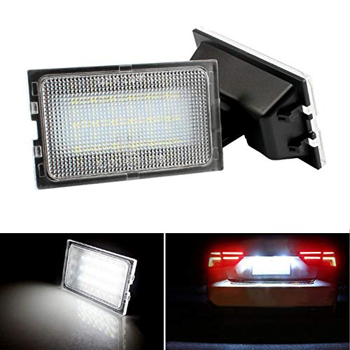 Par de luces LED para matrícula, color blanco para R-over Sport Freelander 2 LR2 Discovery 3 4