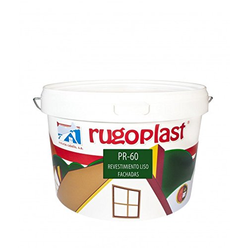 Pintura máxima calidad de exteriores blanca revestimiento liso ideal para decorar las paredes exteriores de tu casa PR-60 Blanco (10 Kg) Envío GRATIS 24 h.