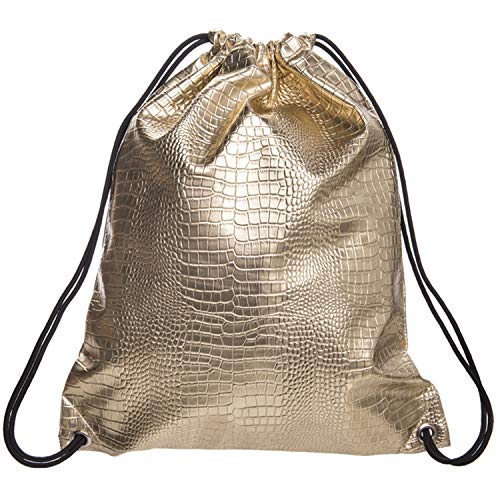 PREMYO Bolsa de Cuerdas Saco de Gimnasio Deporte Mochila Mujer Hombre con Impresión Oro Brillante Motivo Gracioso Práctico Cómodo Cordón Robusto