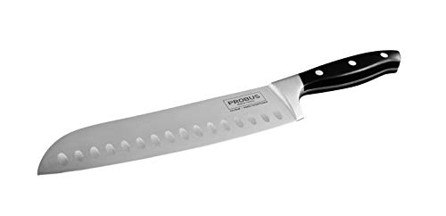 Probus Santoku knife 34 cm, hand sharpened premium kitchen knife, stainless steel universal knife for cutting and chopping, ergonomic & non-slip handle (blade: 20 cm), quantity: 1 piece