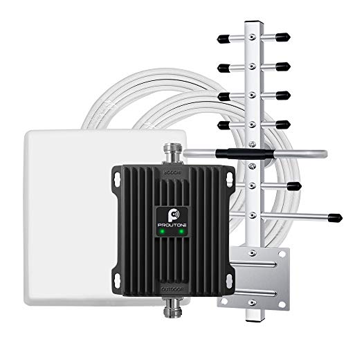 Proutone Repetidor 4G 3G gsm UMTS Mejora Velocidad de Datos y Calidad de Voz Vodafone Orange Movistar Yoigo Amplificador de Cobertura Señal Banda3 Banda8 Rurales Oficina Casa