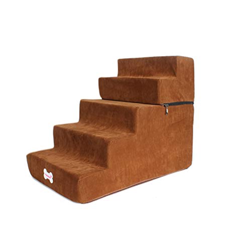 qingyin Peldaños para Mascotas Escaleras para Perros Y Gatos - Escalera para Mascotas De Altura Ajustable, Escaleras Ligeras para Mascotas con Capacidad De 55 Kg, Fondo Antideslizante | 50 Cm |