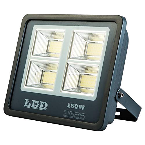 Reflector LED De Seguridad, Luz De Seguridad, Reflector Para Exteriores De 150 Vatios, Índice De Impermeabilidad IP66, Cuadrado, Adecuado Para Jardín, Estadio, Garaje, Temperatura De Color 2000-7000K