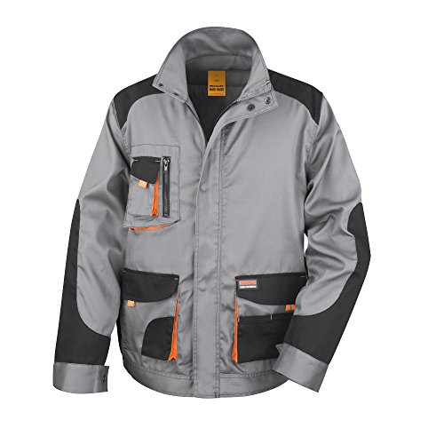 Result - Chaqueta de Trabajo Modelo Work-Guard Lite (Transpirable y Cortavientos) (Pequeña (S)) (Gris/Negro/Naranja)