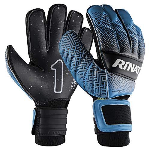 Rinat Kancerbero Quantum Turf Guante De Portero, Unisex niños, Azul/Negro, 4