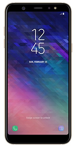 Samsung Galaxy A6 Plus Smartphone (15,36 cm (6 Zoll) AMOLED Display, 32GB Interner Speicher und 3GB RAM, Dual-SIM, Android 8.0) Gold - German Version