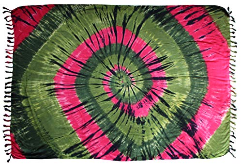 Sarong Sarong - Toalla de playa (100 modelos), color rosa y verde