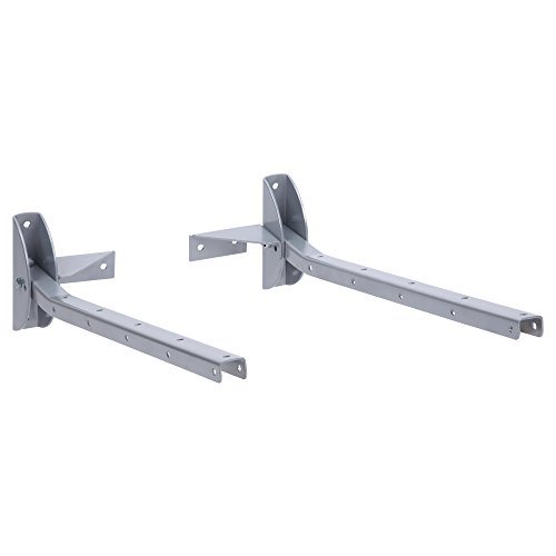 Sauvic Gris TENDEDERO DE Pared ABATIBLE, Hierro galvanizado con Pintura cerámica, 54x14.5x14 cm