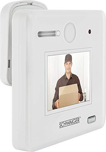 'Schwaiger GmbH Schwaiger TS100 Digital y óptico Mirilla 2,4 Hd Display, funciona con pilas, 170 ° ángulo de visión para puertas de 30 65 mm, 1 pieza, color blanco, TS100 532