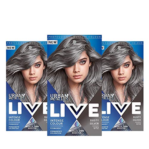 Schwarzkopf Live U72 Dusty Silver - Lote de 3 unidades