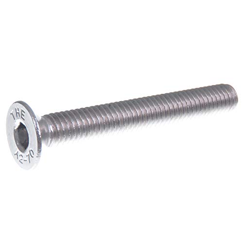 SECCARO Tornillo avellanado M6 x 45 mm, acero inoxidable V2A VA A2, DIN 7991 / ISO 10642, hexágono interior, 20 piezas