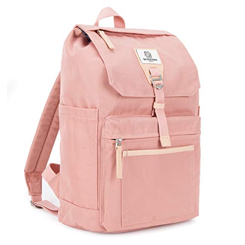 SEVENTEEN LONDON - Mochila 'Fulham' Moderna y Elegante en Rosa, de diseño y Estilo clásico computadora portátil de hasta 13"