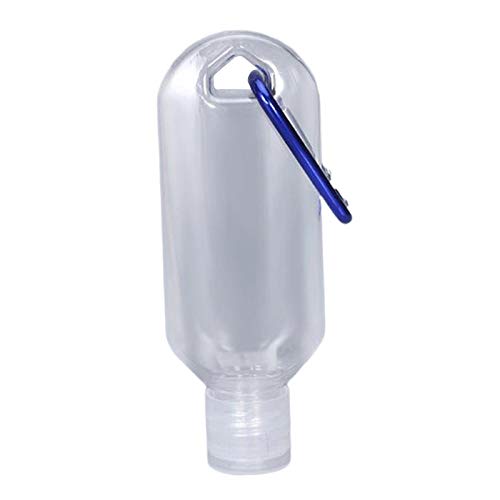 Sharplace Botellas de Plástico de Viaje Transparentes Llavero Contenedores Portátiles de 50 Ml / 30 Ml con Clip Sub-botella de Artículos de Tocador de Loción Pa - Exprimir 30ml