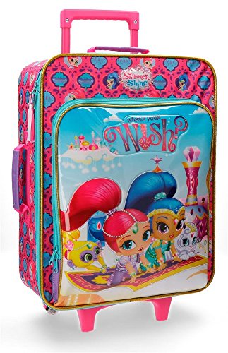 Shimmer and Shine Wish Maleta de cabina Multicolor 35x50x20 cms Blanda Microfibra & PVC 26L 2Kgs 2 Ruedas Equipaje de Mano