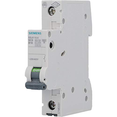 Siemens 5sl6 - Automático magnetotermico 230/400v 6ka 1 polo b 16a