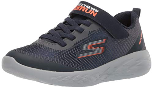 Skechers Go Run 600-Farrox, Zapatillas, Multicolor (NVCC Black & Lime Textile/Blue Trim), 33 EU