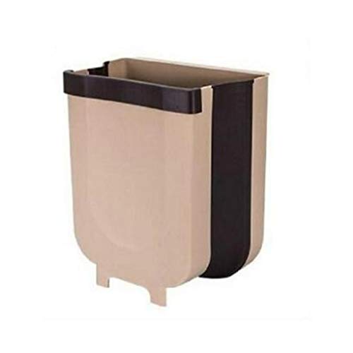 SMEJS Papelera Plegable de 9L para Puerta de Armario de Cocina, Bote de Basura para Colgar en la Pared, para baño, Inodoro, Almacenamiento de Basura (Color : B)