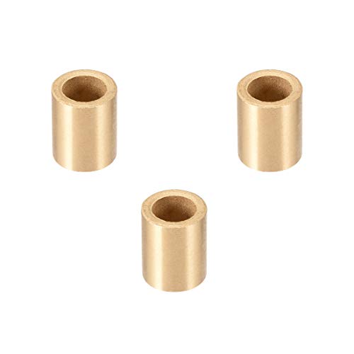 sourcing map Casquillo De Cojinete Autolubricante, Bujes De Bronce Sinterizado De 8 mm De Diámetro X 12 mm De Diámetro Exterior X 15 mm De Longitud 3Pcs