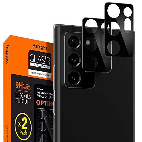 Spigen Glas TR Optik Cámara Lente Protector para Samsung Galaxy Note 20 Ultra Mystic Black - 2 Unidades